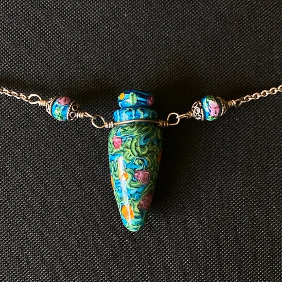 Leila Shariati Colorful Ceramic Pendant Necklace - Picture 4 of 6